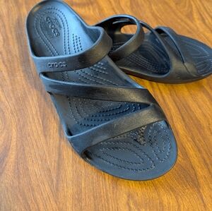 Crocs Black Slide Sandals